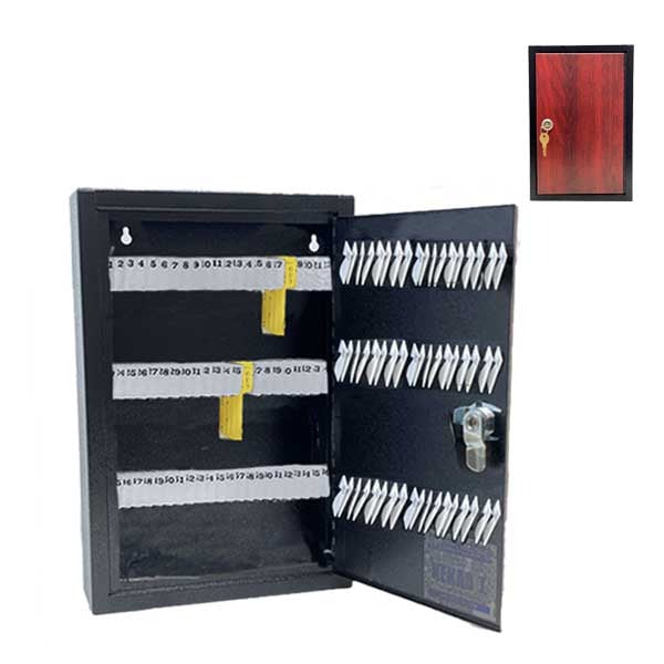HPC - Single-Tag Kekab - 120 Key Capacity - Black with Red Wood Finish