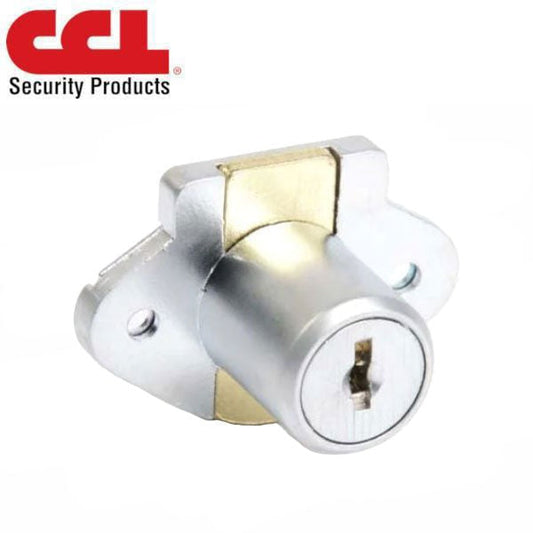 CCL - 02066 - Disc Tumbler Drawer Lock - 7/8" Cylinder - Keyed Alike - Satin Chrome
