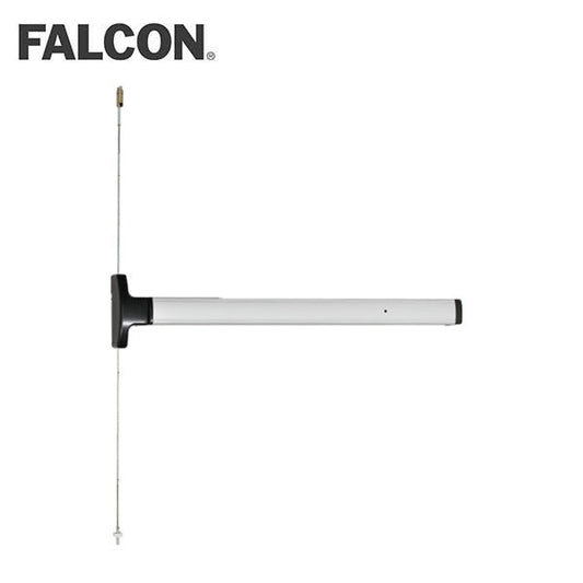 Falcon - 1692 - Concealed Vertical Rod Touchbar Device - 36" - Nightlatch / Holdback - US28 - Satin Aluminum Clear Anodized
