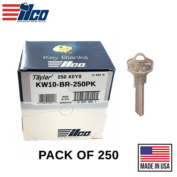 Ilco - KW10-BR TITAN/KWIKSET Key Blank - 250 Pack