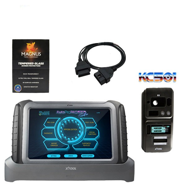 Xtool - AutoProPAD G2 Turbo - Automotive Key Programmer - CANFD & Accessories Set - Bypass Cable, Charging Dock, Carrying Case & Screen Protector