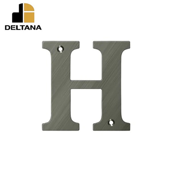 Deltana - 4" Residential Letter H - Optional Finish