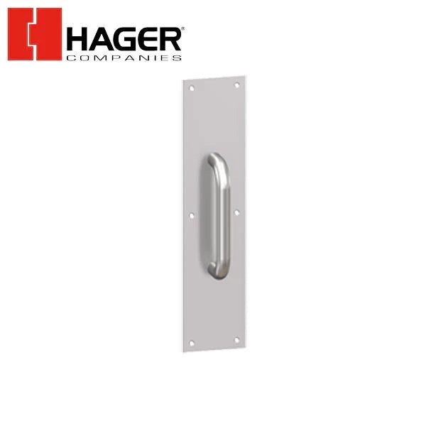 Hager - 33G - Pull Plate Square Corner 30S x 3 - 3.5" x 15" - Optional Finish