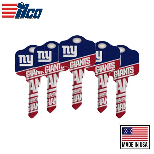 Ilco - NFL TeamKeys - Key Blank - New York Giants - KW1 (5 Pack)