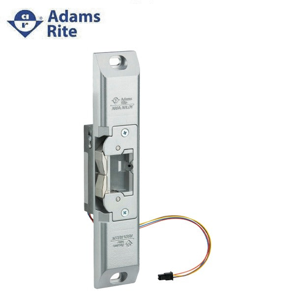 Adams Rite - 74R1 - Electric Strike for Narrow Stile Rim Exit Devices - 3/4" Pullman Latchbolt - Satin Black Ritecoat - Fail Safe/Fail Secure - 12/24 VDC