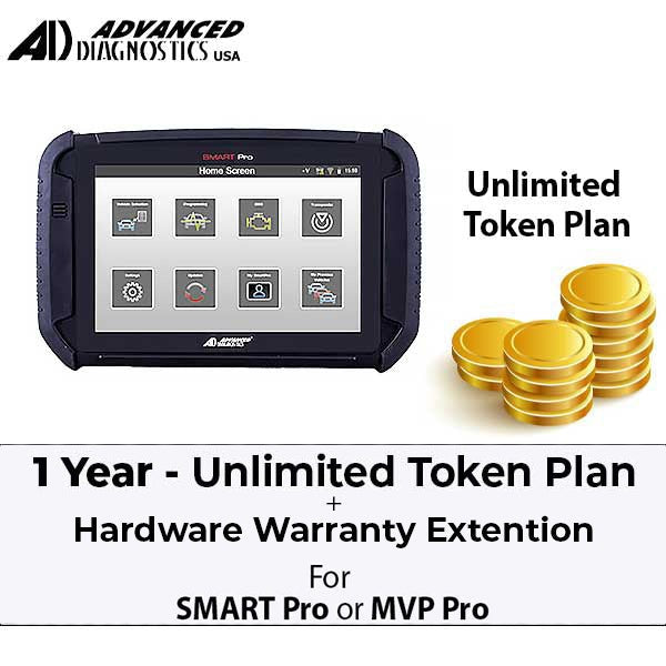 Advanced Diagnostics - D745266AD1 - Year Unlimited Token Plan & Extended Hardware Warranty for the SMART Pro Key Programmer - ( machine sold separately ) - PROMOTION
