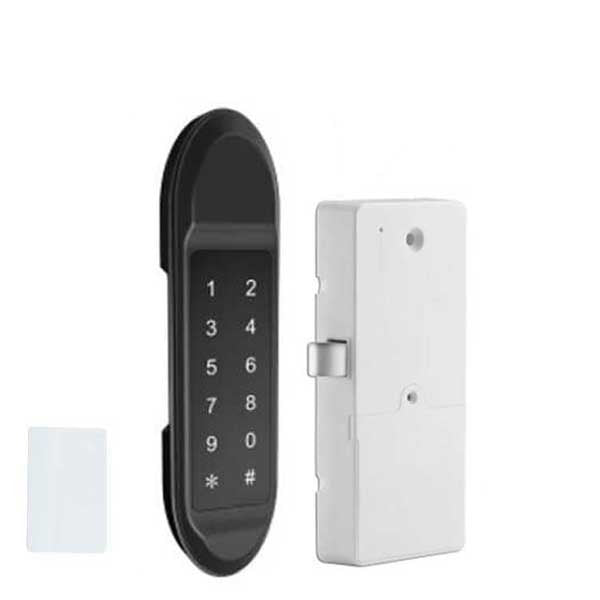 Electronic Keyless Entry Smart Hotel Cabinet Lock - Bluetooth / App Control / Prox Card / Key Code - Matte Black