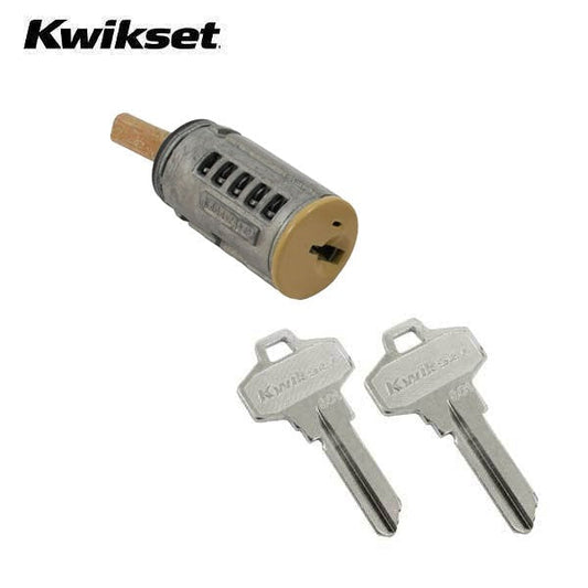 Kwikset - SmartKey SC1 Schlage Cylinder For Double Cylinder Deadbolt - Exterior - Gold Finish