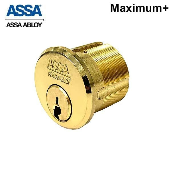 ASSA - Maximum+ - Mortise Cylinder - Adams Rite Cam - 1-1/2" - 605 - Bright Brass