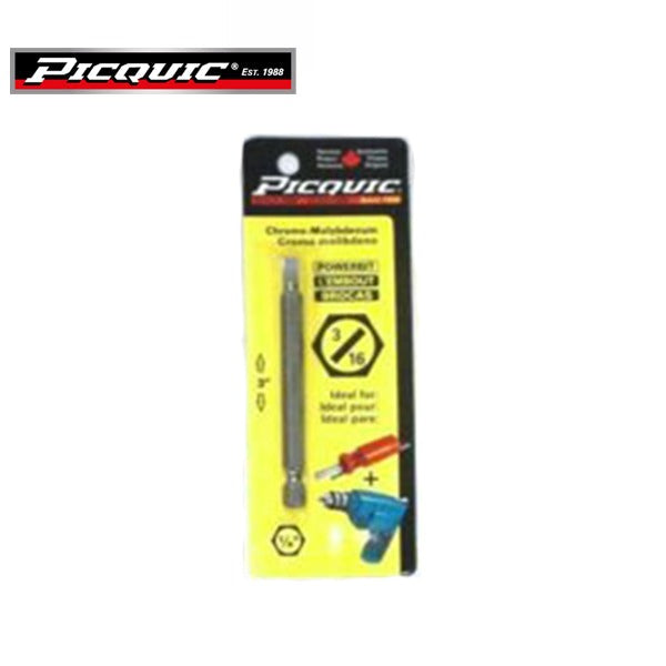 PICQUIC - 8114 - 3" Powerbit Carded - Optional Size Slotted Bit