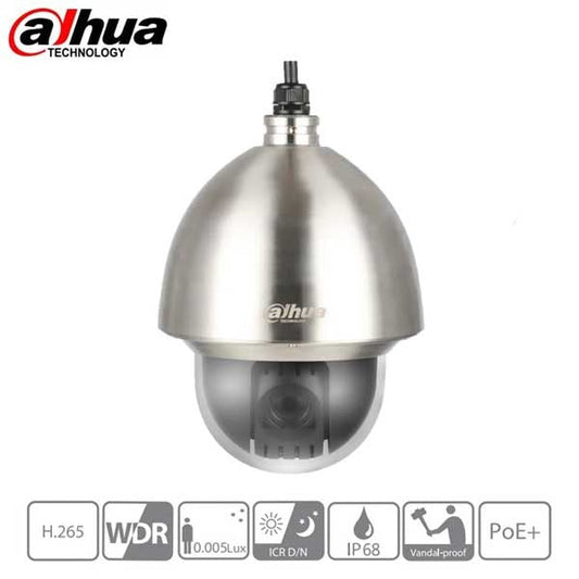 Dahua / HDCVI / 2MP / PTZ Network Camera / Varifocal / 4.5-135mm Lens / Outdoor / WDR / IP68 / Starlight / 5 Year Warranty / DH-SD60230UN-HNI-SL