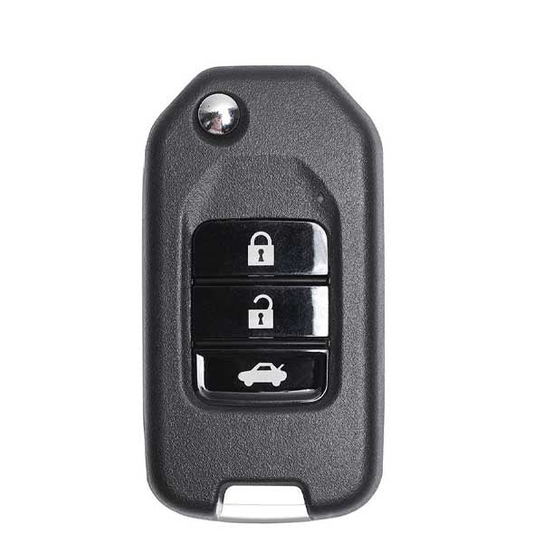 5 x Honda Style / 3-Button Universal Remote Flip Key for VVDI Key Tool (Wired) (Pack of 5)