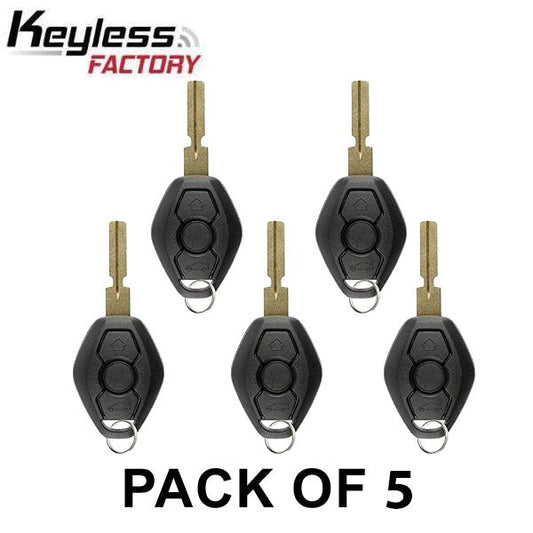 5 x 2000-2003 BMW 5 6 7 Z3 Series / 3-Button Remote Head Key / PN: 8382328 / LX8FZV / 4-Track EWS (AFTERMARKET) (Pack of 5)