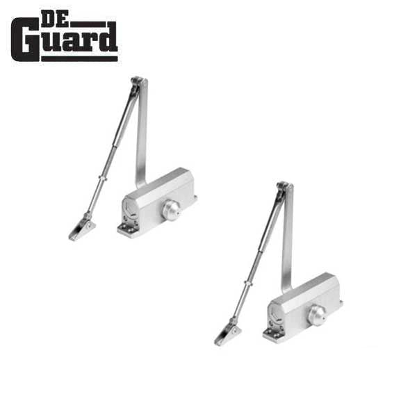 2 x Hydraulic Door Closer - PA Bracket/Regular/Top Jamb - Size 3 - Satin Nickel - Grade 1 (Bundle of 2)