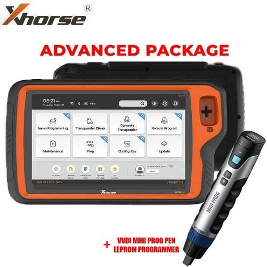 Xhorse - VVDI Key Tool PLUS Tablet All In One Key Tool - ADVANCED PACKAGE and Mini PROG Pen EEPROM Programmer (Bundle)