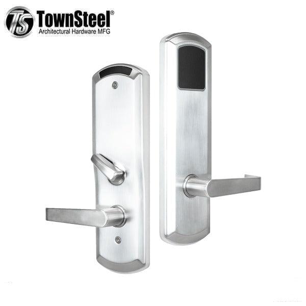 TownSteel - E-Kontos 1B 5000 Series Mortise Lock - Rigid Lockbody - Manual Deadbolt - 2-3/4′′ Backset - Sentinel Lever Set - Right Handed - Satin Chrome - Keyed Different - Grade 1
