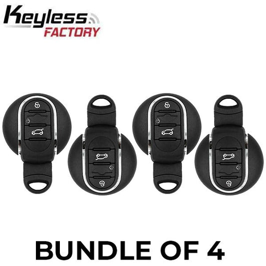 4 x 2014-2018 Mini Cooper / 3-Button Smart Key / PN: 9367409-01 / Mini Cooper Key Fob / NBGIDGNG1 / FEM / BDC / 434 MHz (AFTERMARKET) (BUNDLE OF 4)