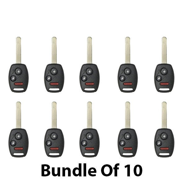 10 x 2007-2015 Honda / 3-Button Remote Head Key / MLBHLIK-1T (AFTERMARKET) (BUNDLE OF 10)