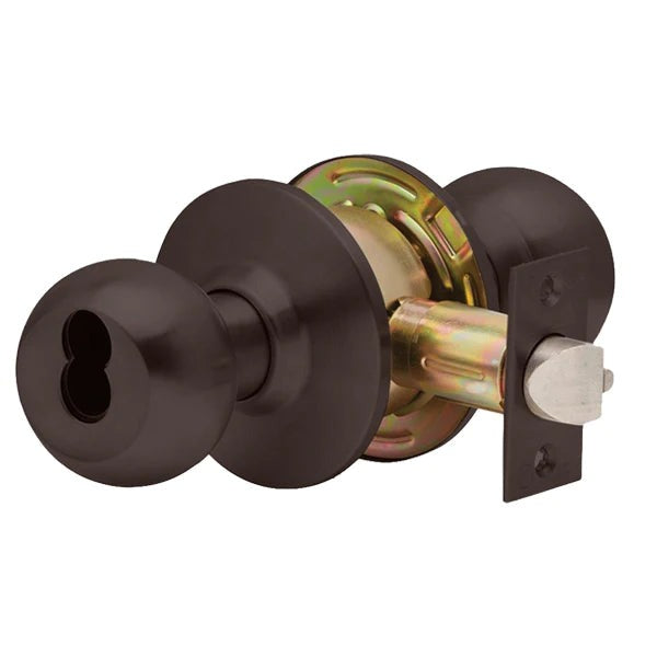 Dexter C2000 - Commercial Knob Set - 2-3/4” Standard Backset - Classroom - Oil Rubbed Bronze - SFIC Less Core - Grade 2