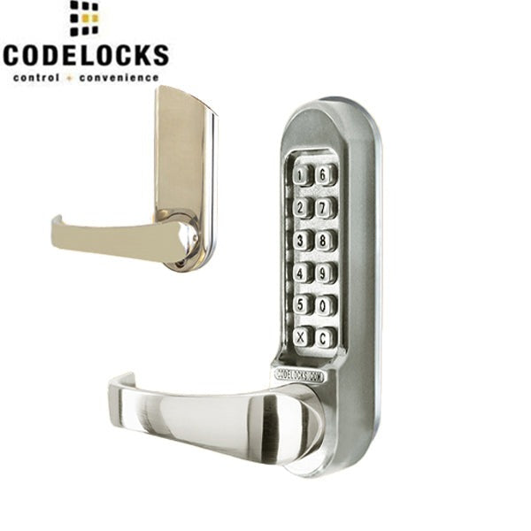 CodeLocks - CL510 - Mechanical Lock - Heavy Duty - Optional Backset - Tubular Latch Bolt - Stainless Steel