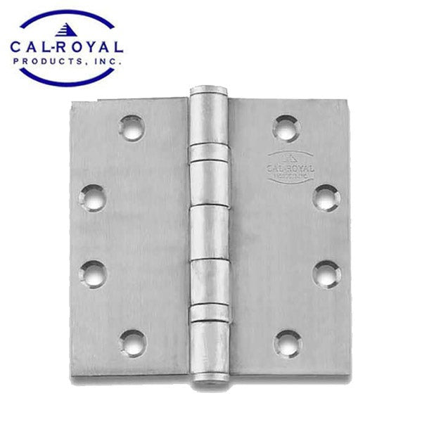 Cal-Royal - BB31 - Full Mortise Door Hinge - 4.5" x 4.5" - Standard Weight - 2 Ball Bearings - US26D - Satin Chrome
