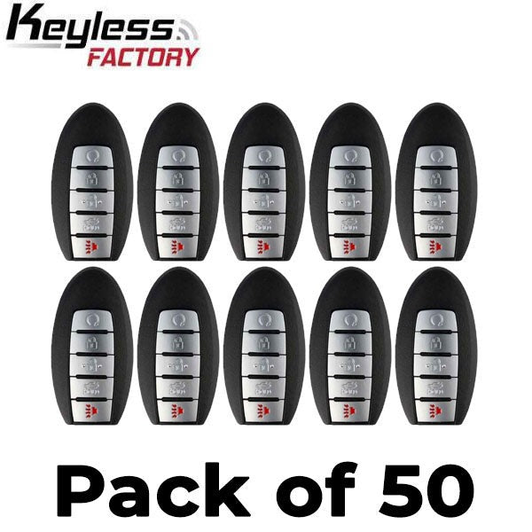 50 x 2013-2015 Nissan Maxima / Altima / 5-Button Prox Smart Key / PN: 285E3-3TP5A / KR5S180144014 / IC 014 (AFTERMARKET) (Bundle of 50)
