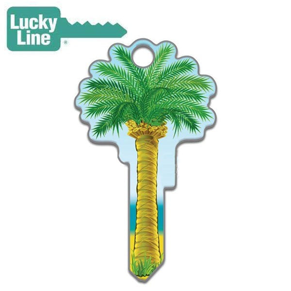 LuckyLine - B112K - Key Shapes - Palm Tree - Kwikset - KW1 - 5 Pack
