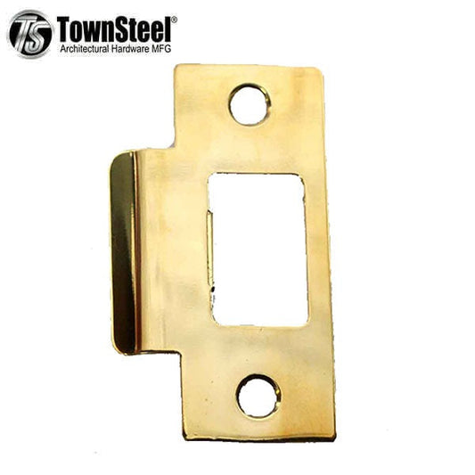 TownSteel - Strike Plate for Privacy - 2 3/4" x 1 1/8" - Brass