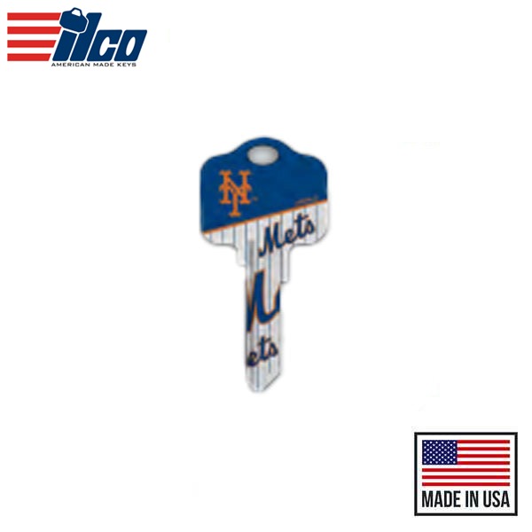 Ilco - MLB TeamKeys - Key Blank - New York Mets - KW1 (5 Pack)