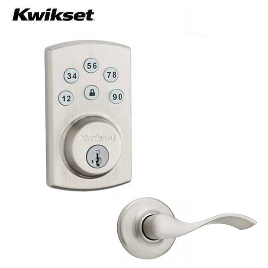 Kwikset - Powerbolt2 - Electronic Deadbolt - Balboa Lever - US15 - Satin Nickel