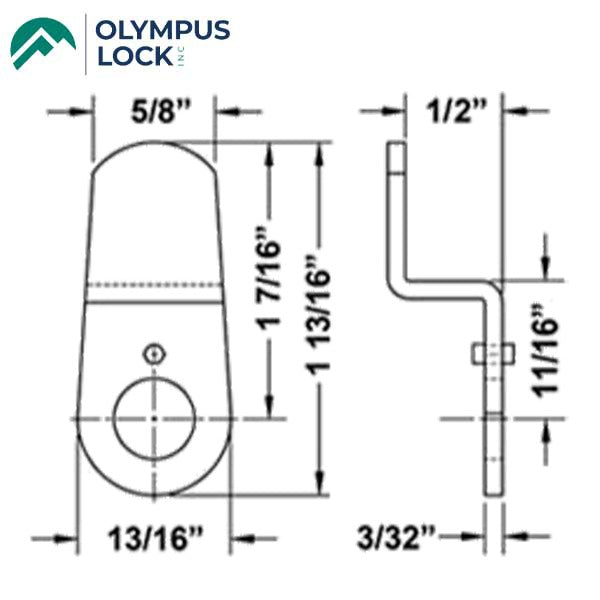 Olympus - DCNP-100-HD - Heavy Duty Bent Cam - 1-7/16" Length
