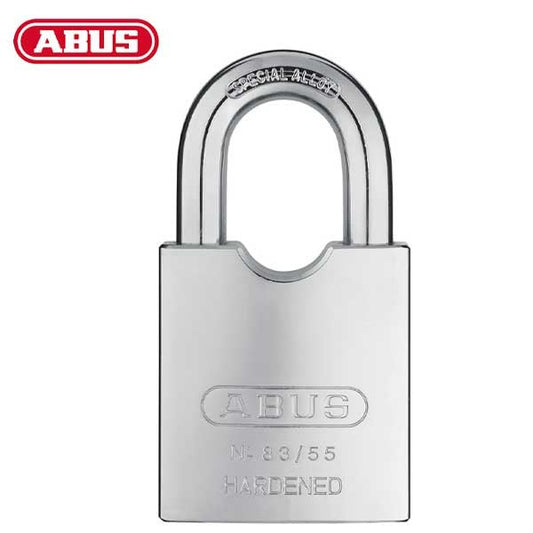 Abus - 83/50 83/55 - Hardened Steel Padlock - S2 - Optional Keyway - 5/6 Pin - Rekeyable - Optional Lock Body Width