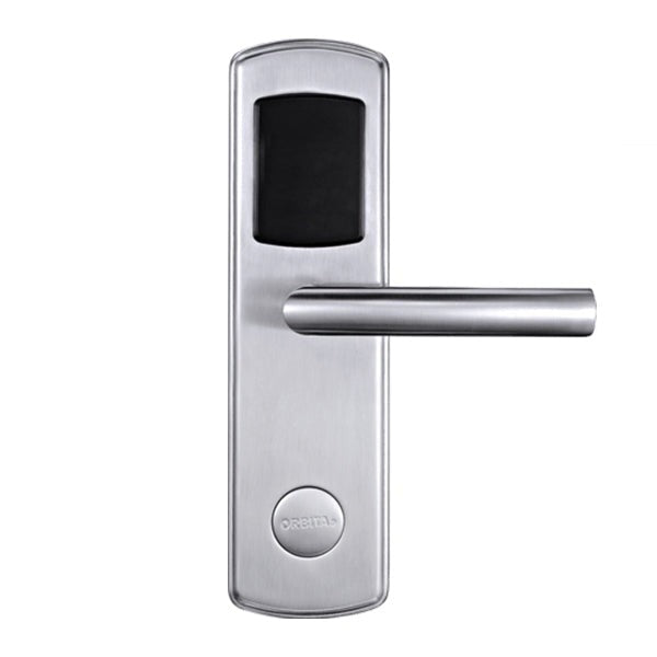 Orbita - E3030 - Smart Hotel Lock - RFID - Apollo Straight No Return Lever - 6 VDC - Optional Finish - Grade 2 - Hotel Door Locks