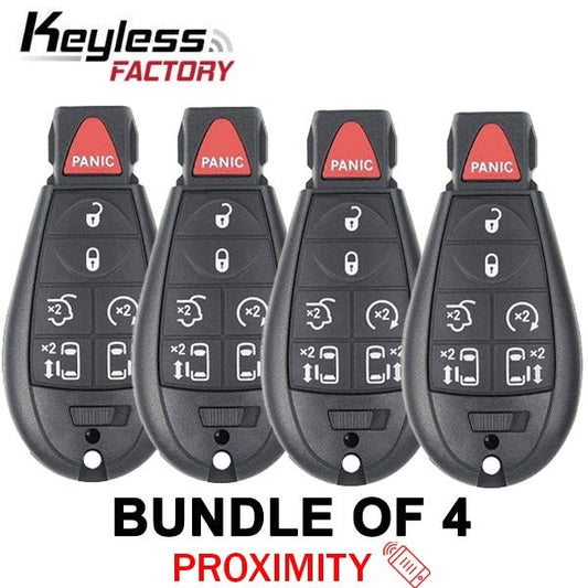 4 x 2008-2019 Chrysler Dodge VW / 7-Button Fobik Key / PN: 5026590 / IYZ-C01C / Keyless Go Fobik (AFTERMARKET) (Bundle of 4)