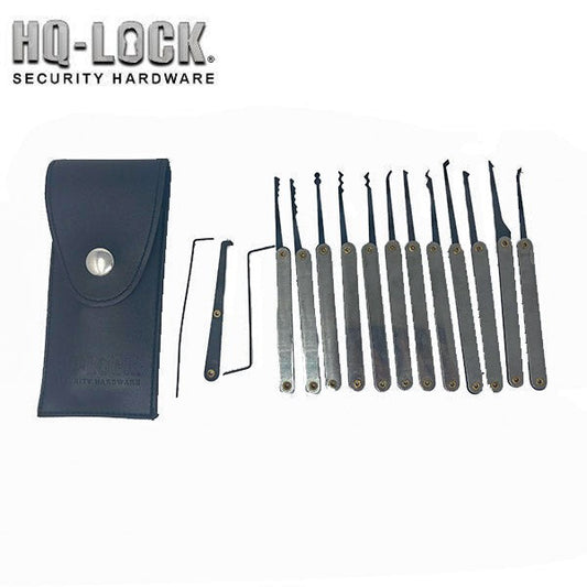 HQ Lock - Lock Pick Set with Leather Case - 15 Pieces