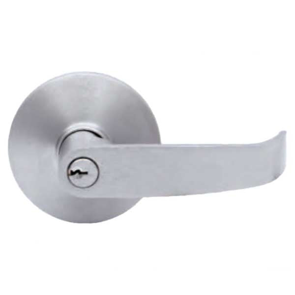 TownSteel - ED8900LQ - Sectional Lever Trim - Storeroom - Nightlatch - LQ Curved Lever - Non-Handed - 6-Pin Schlage Keyway - Compatible with Concealed V/R Exit Device - Satin Chrome - Grade 1