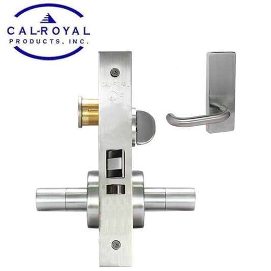 Cal-Royal - SC8453 - SC Series Mortise Lock - Heavy Duty - Entrance - TE Lever - 2 3/4" Backset - Satin Chrome - Fired Rated - Grade 1