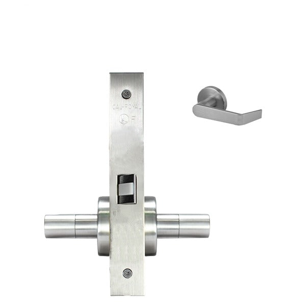 Cal-Royal - SC8010 - SS Lever - Passage - Mortise Lockset - US26D - Bright Chromium Plated - Grade 1