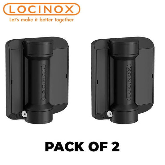 Locinox - SERVAL-SD-K - Compact Spring Hinge - Black - Square Profile (Pack of 2)