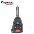 2007-2011 Chrysler Dodge Jeep / 4-Button Remote Head Key / KOBDT04A (AFTERMARKET)