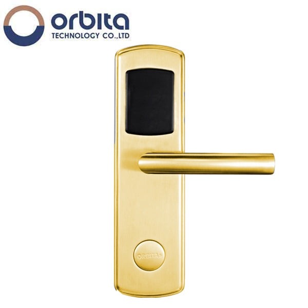 Orbita - E3030 - Smart Hotel Lock - RFID - Apollo Straight No Return Lever - 6 VDC - Optional Finish - Grade 2 - Hotel Door Locks