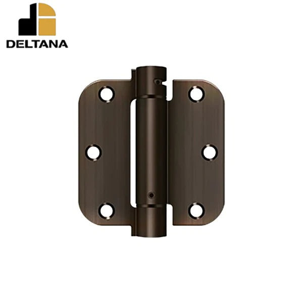 Deltana - 3-1/2" x 3-1/2" x 5/8" Radius Spring Hinge - Steel