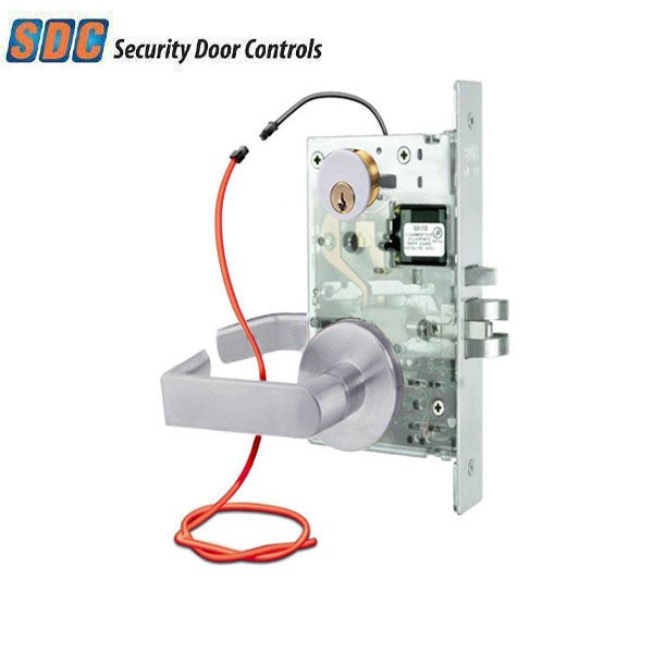 SDC - Z7652LQE - Electrified Mortise Lock - MLR - Fail Secure - Eclipse Rose - Optional Handing - 24VDC - Satin Chrome - Fire Rated - Grade 1