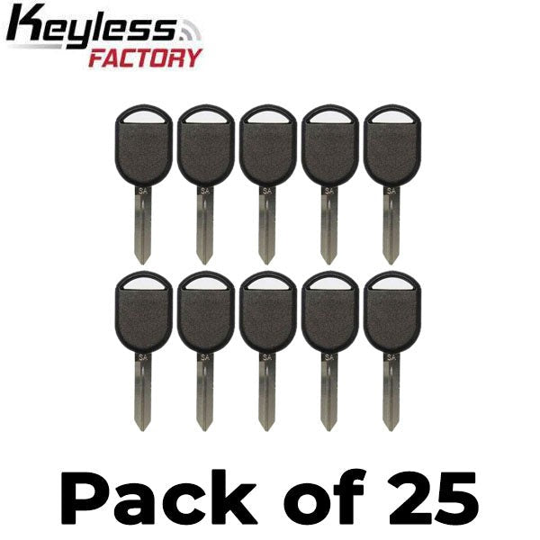 25 x 2000-2017 Ford - H92 / H84 / Transponder Key (4D63 80 Bit Chip) (AFTERMARKET) (Bundle of 25)