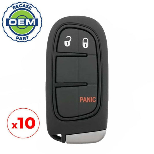 10 x 2014-2019 Jeep Cherokee / 3-Button Smart Key / PN: 68105087-AG / GQ4-54T (OEM RECASE)