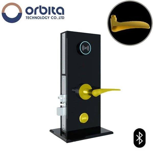 Orbita - S3074SBT - Mortise Hotel Lock - SPLIT Design - Bluetooth & RFID - Optional Lever Style - 6 VDC - Optional Finish - Grade 2