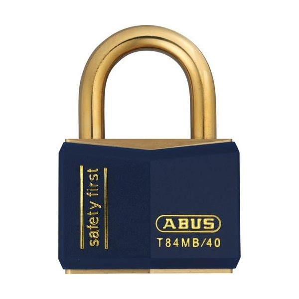 Abus - 85951 - Padlock Brass T84Mb/40 Kd Blue Sleeve