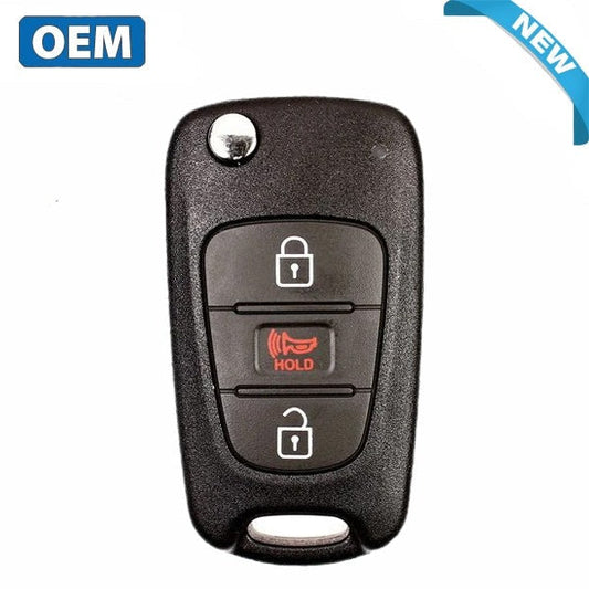 2012-2013 Kia Rio / 3-Button Flip Key KK10 HS / PN: 95430-1W020 / TQ8-RKE-3F02 (OEM)