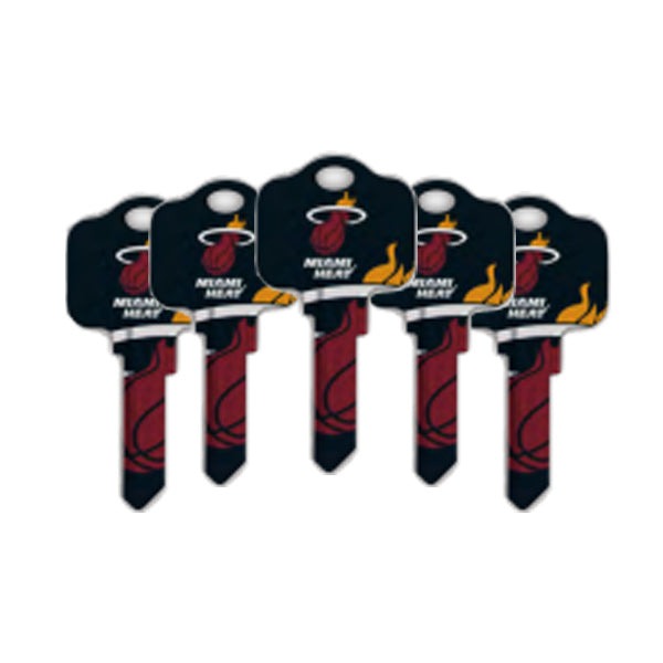Ilco - NBA TeamKeys - Key Blank - Miami Heat - SC1 (5 Pack)