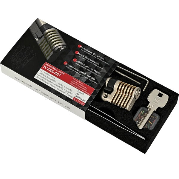 Multipick - TCSS6-SET - 6 pin advanced Euro Profile Training Lock set + Pinning kit